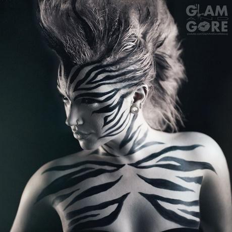 Easy zebra make-up tutorial
