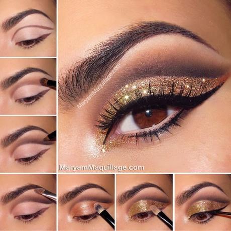 Glitter make-up les voor bruine ogen