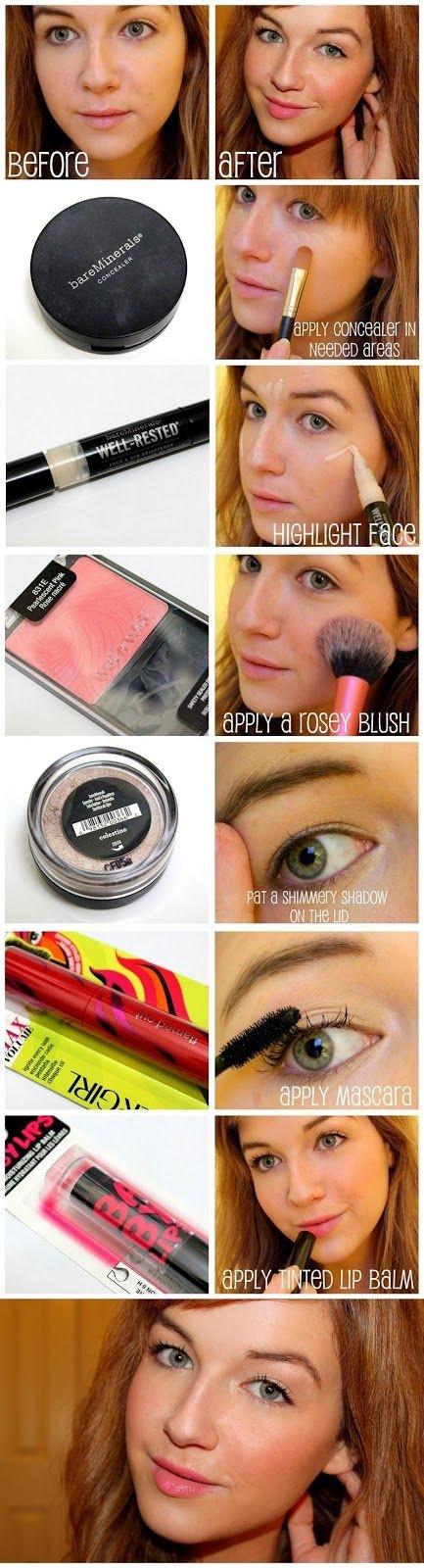 Eenvoudig terug naar school make-up les