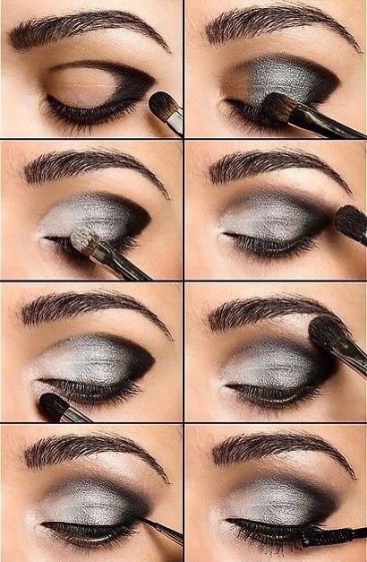 black-eyeshadow-makeup-tutorial-for-brown-eyes-14_17 Zwarte oogschaduw make-up tutorial voor bruine ogen