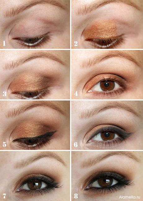 bronze-makeup-tutorial-for-brown-eyes-03_12 Bronze make-up tutorial voor bruine ogen