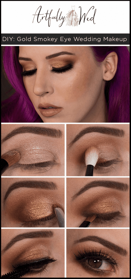 brown-and-gold-eye-makeup-tutorial-35 Bruine en gouden oog make-up tutorial