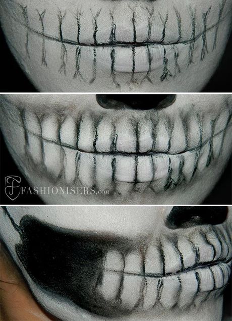 easy-half-skull-makeup-tutorial-76_17 Gemakkelijk half schedel make-up tutorial