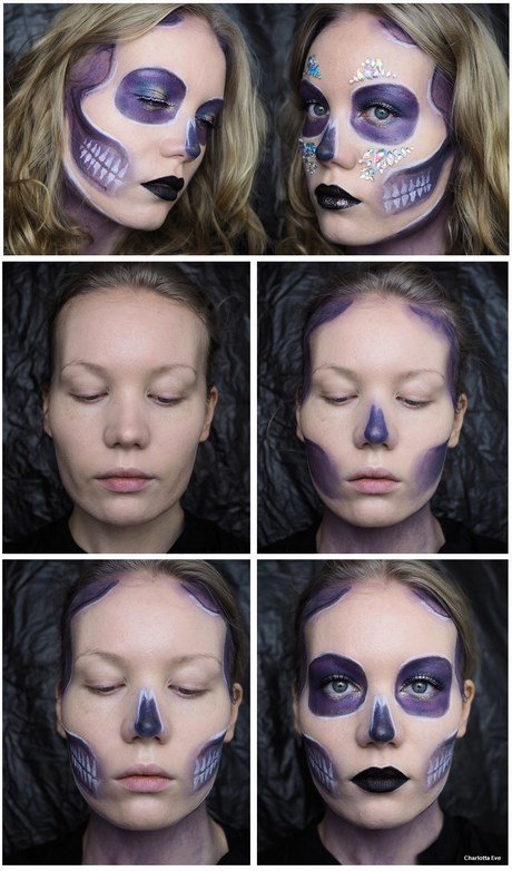 easy-skull-makeup-tutorial-00_13 Gemakkelijk schedel make-up tutorial