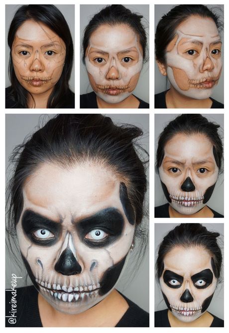 easy-skull-makeup-tutorial-00_14 Gemakkelijk schedel make-up tutorial