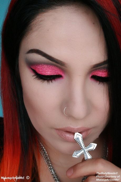 glitter-pink-makeup-tutorial-58_14 Glitter roze make-up tutorial