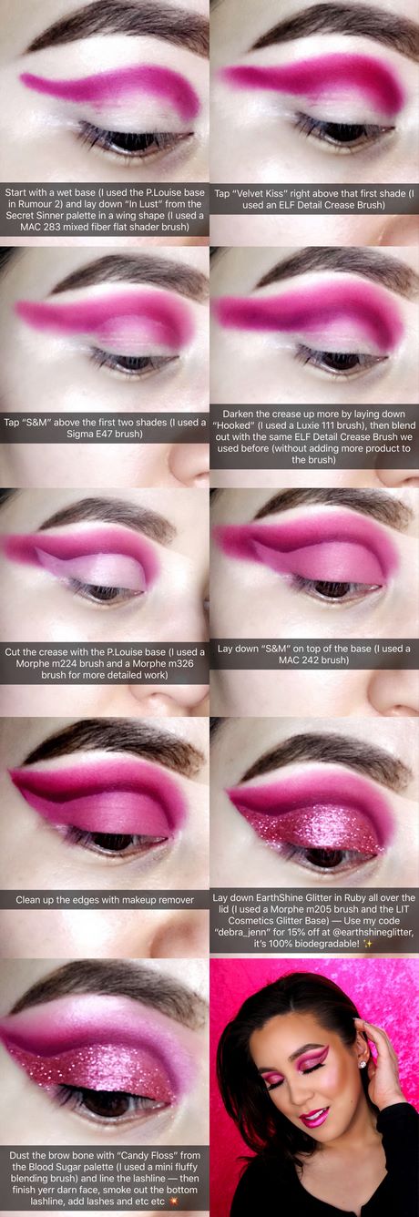 glitter-pink-makeup-tutorial-58_9 Glitter roze make-up tutorial