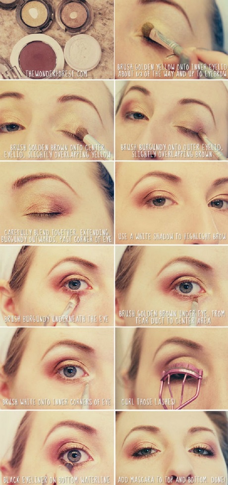 golden-brown-eye-makeup-tutorial-09_13 Gouden bruine oog make-up tutorial