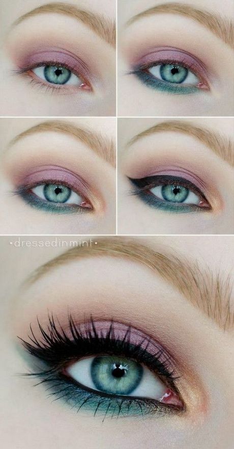 pink-and-green-eye-makeup-tutorial-74 Roze en groene oog make-up tutorial