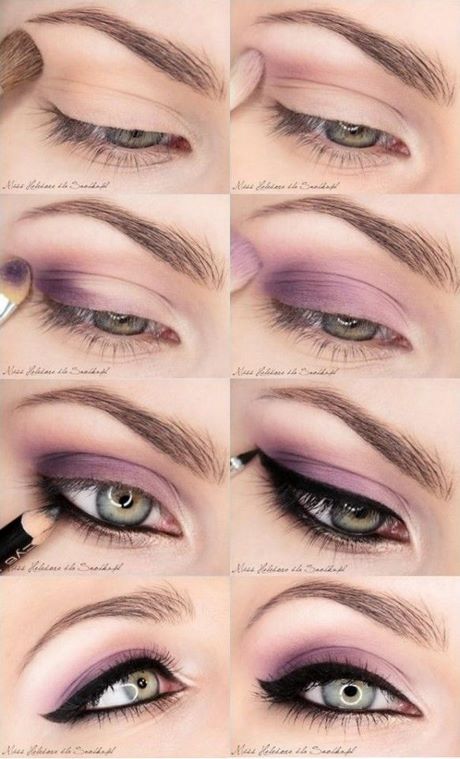 Paars en groen oog make-up tutorial