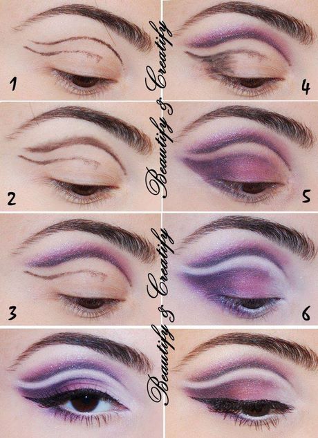 Paars roze oog make-up tutorial