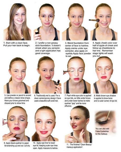 Scène make-up tutorial voor bruine ogen