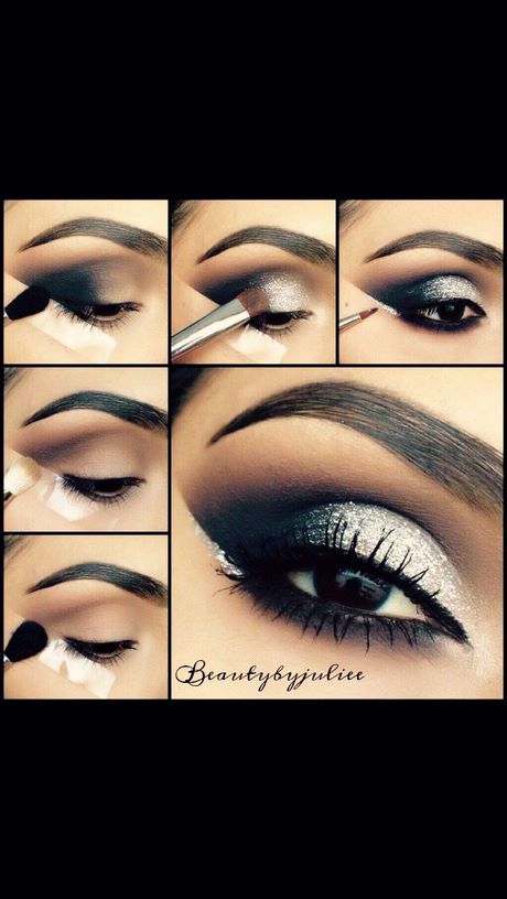 silver-and-black-smokey-eye-makeup-tutorial-23_17 Zilver en zwart smokey eye make-up tutorial