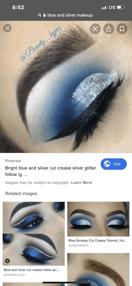 silver-and-blue-eye-makeup-tutorial-97 Zilver en blauw oog make-up tutorial
