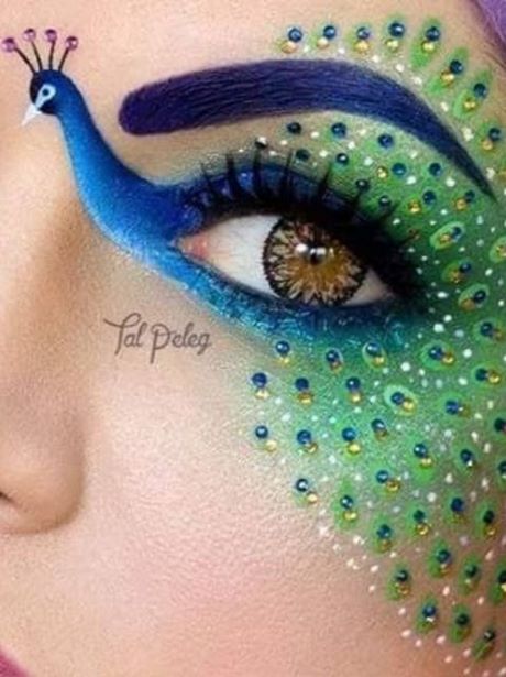 peacock-makeup-tutorial-77_12 Pauw make-up les