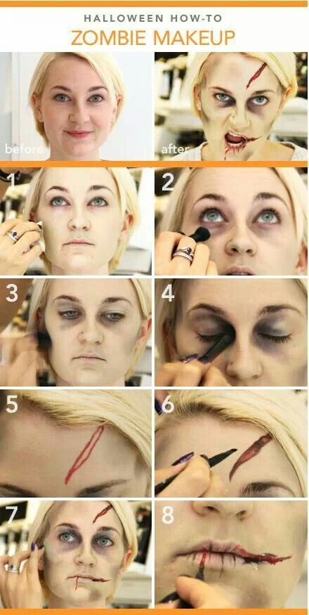 Zombie make-up tutorials