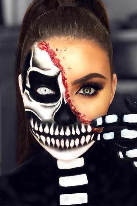 black-and-white-skull-makeup-tutorial-52_18 Zwart-wit schedel make-up tutorial