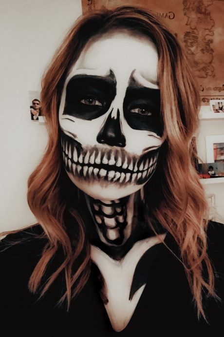 cute-skeleton-makeup-tutorial-80 Leuke skelet make-up tutorial