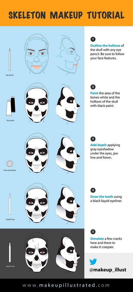 cute-skeleton-makeup-tutorial-80_3 Leuke skelet make-up tutorial