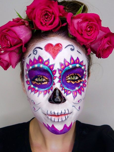 day-of-the-dead-makeup-tutorial-purple-68_4 Dag van de dode make-up tutorial paars