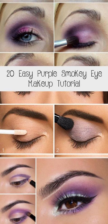 Dramatische Purple smokey eyes make-up tutorial