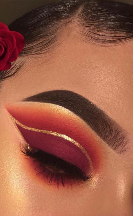 gold-and-red-makeup-tutorial-90 Gouden en rode make-up tutorial