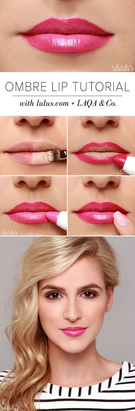 Roze lip make-up tutorial