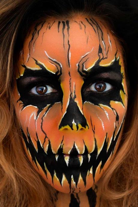 pumpkin-face-makeup-tutorial-30_10 Pompoen gezicht make-up tutorial