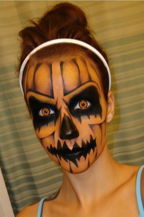 pumpkin-face-makeup-tutorial-30_7 Pompoen gezicht make-up tutorial