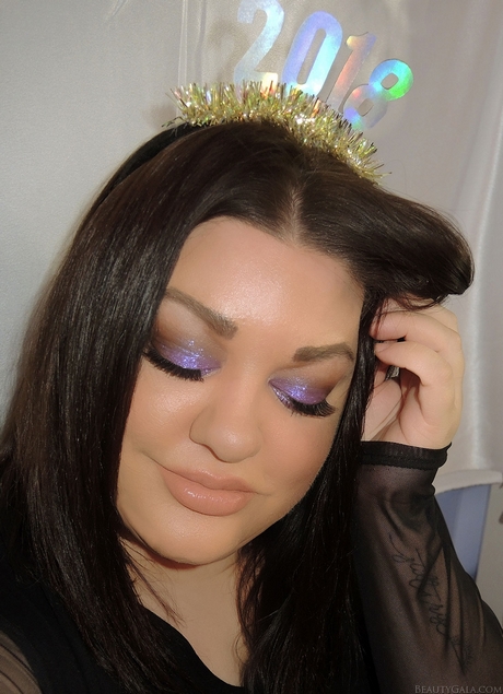 Paarse new years eve make-up tutorial