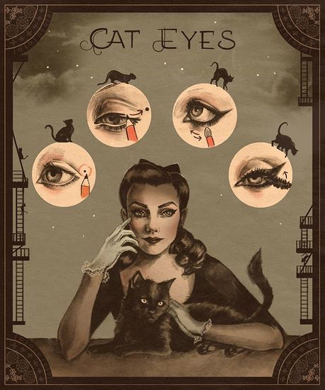 retro-cat-eye-makeup-tutorial-29_12 Retro cat eye make-up tutorial