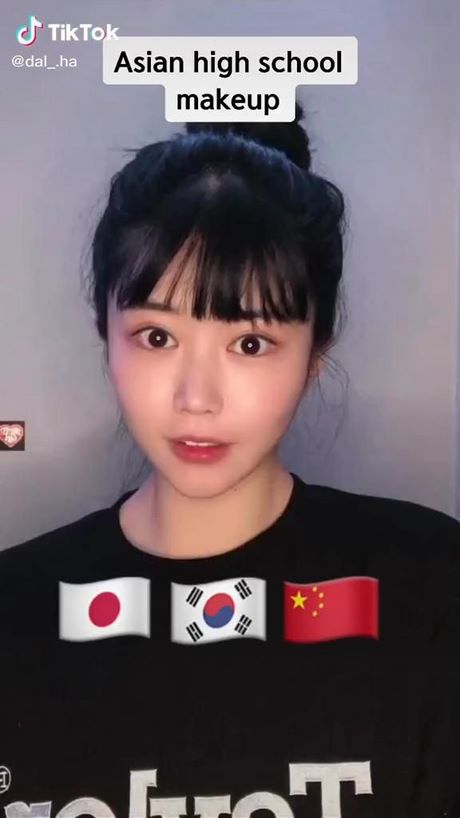 School make-up tutorial Aziatisch
