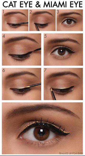 cat-eye-makeup-tutorial-gel-eyeliner-62_10 Kat oog make-up tutorial gel eyeliner