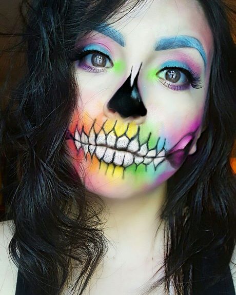 colorful-skeleton-makeup-tutorial-80_10 Kleurrijke skeleton make-up tutorial
