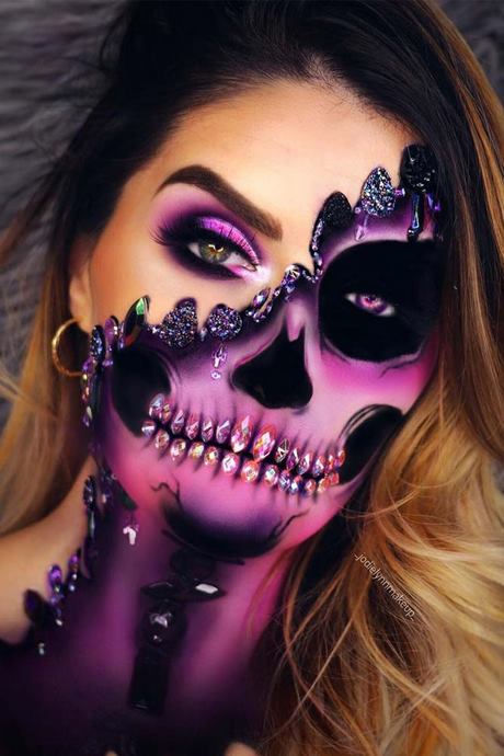 colorful-skeleton-makeup-tutorial-80_12 Kleurrijke skeleton make-up tutorial