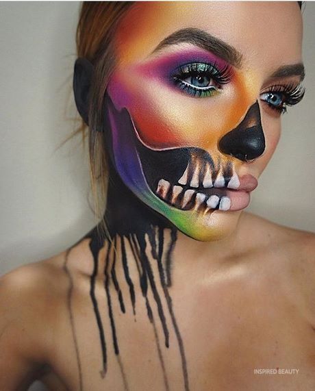 colorful-skeleton-makeup-tutorial-80_7 Kleurrijke skeleton make-up tutorial