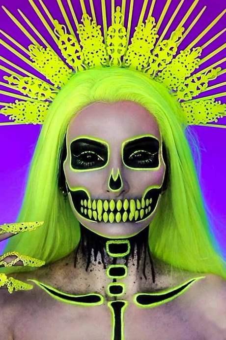 colorful-skeleton-makeup-tutorial-80_9 Kleurrijke skeleton make-up tutorial