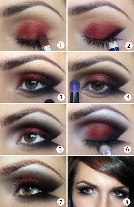 dark-red-makeup-tutorial-25_14 Donker rode make-up tutorial