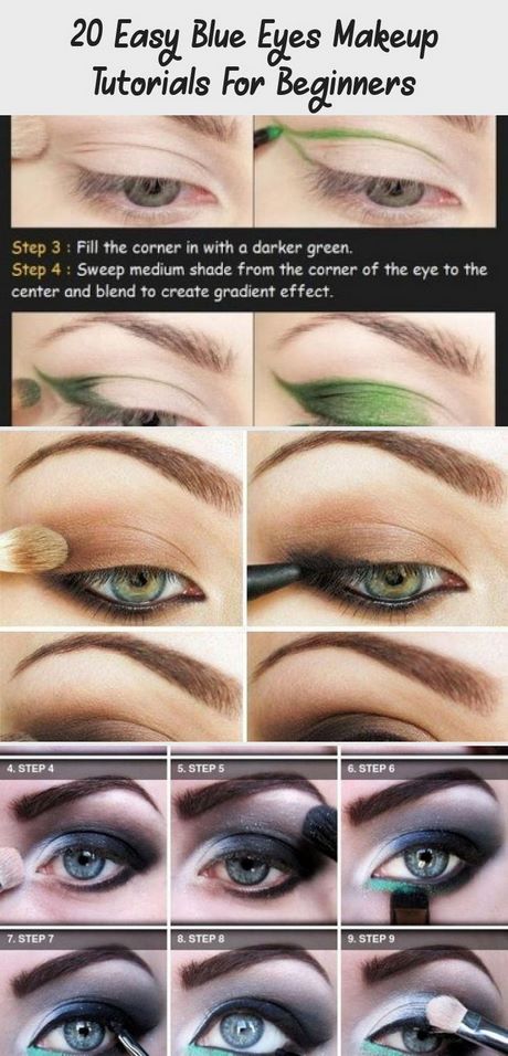 Intense blue smokey eyes make-up tutorial