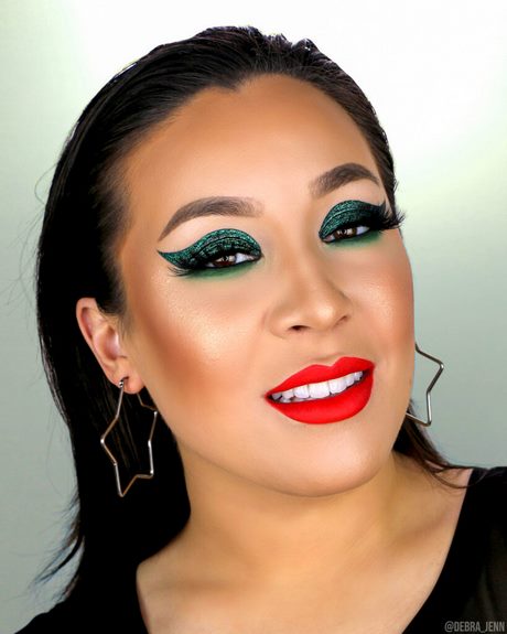 red-and-green-makeup-tutorial-91_14 Rode en groene make-up tutorial