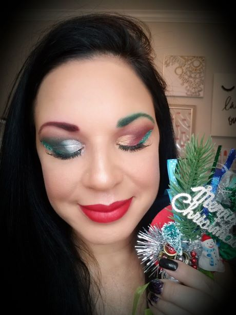 red-and-green-makeup-tutorial-91_17 Rode en groene make-up tutorial