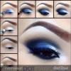 Blue silver eye make-up les