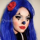 Leuk meisje clown make-up les