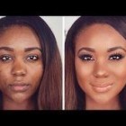 Les voor beginners met donkere huid make-up