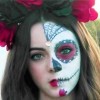 Gemakkelijk half gezicht suikerschedel make-up tutorial