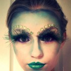 Groene buitenaardse make-up tutorial