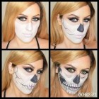 Half skull make-up les stap voor stap