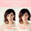 Make-up blush contour tutorial