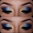 Royal blue and gold make-up tutorial