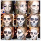 Skelet make-up stap voor stap